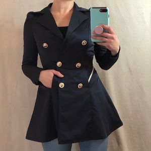 Navy Blue Trench Coat